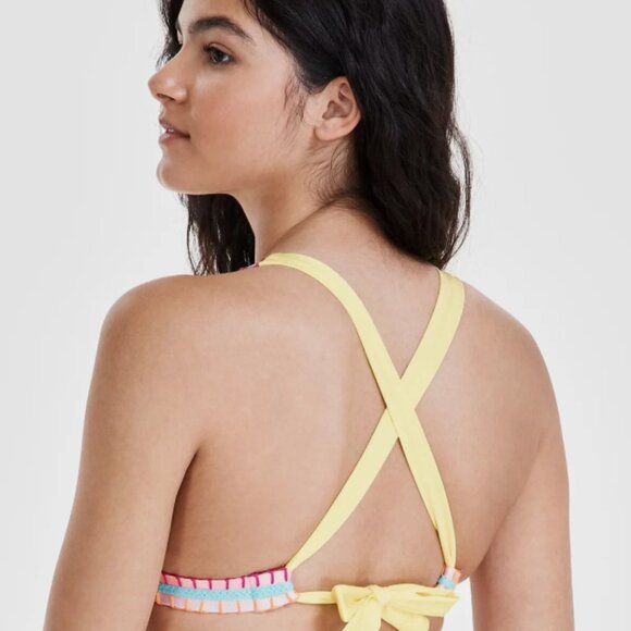 PQ Swim X Solange Ferrarini Crochet Trim Triangle Bikini Top - Picture 3 of 5